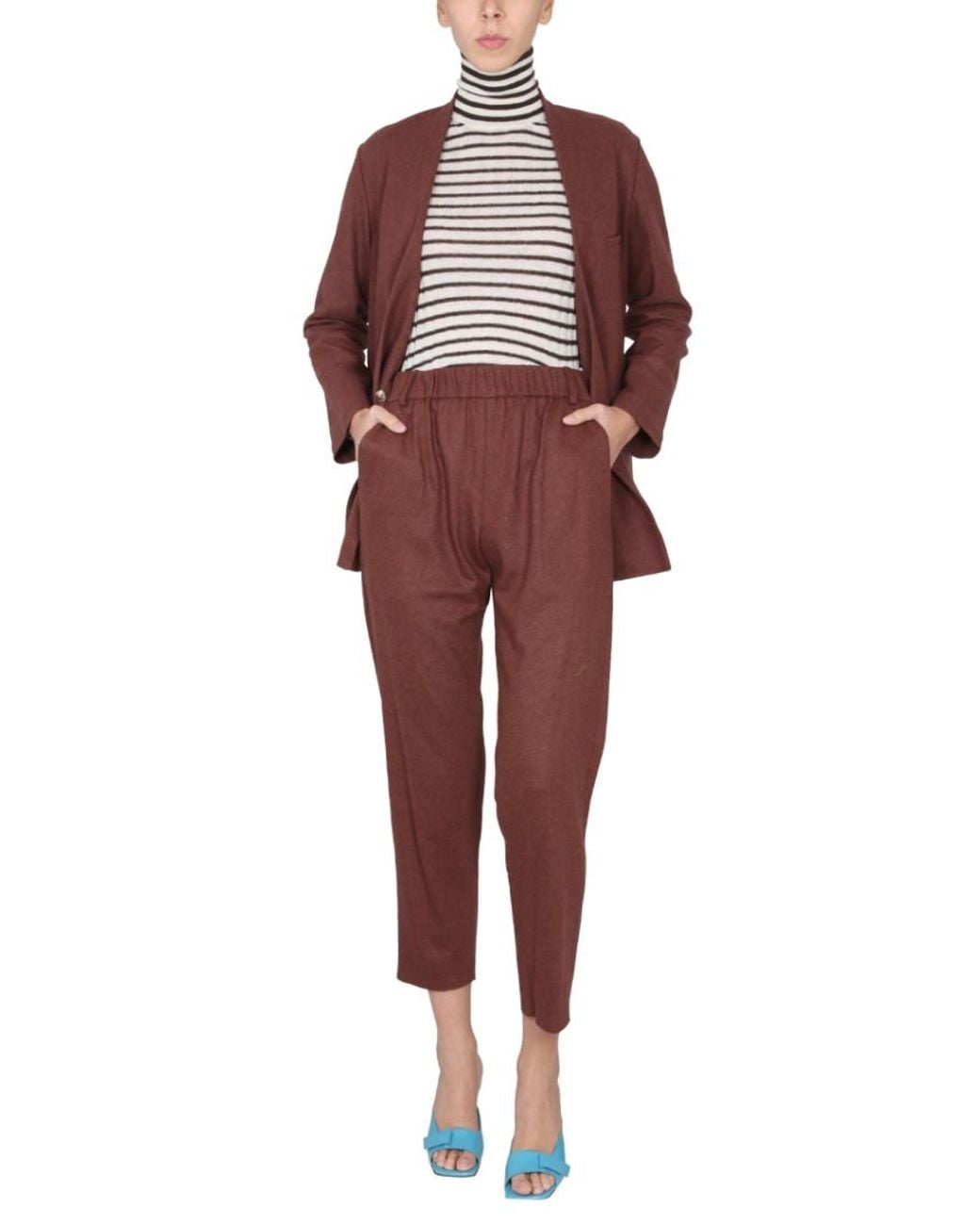 Alysi Tapered Flat Front Pants
