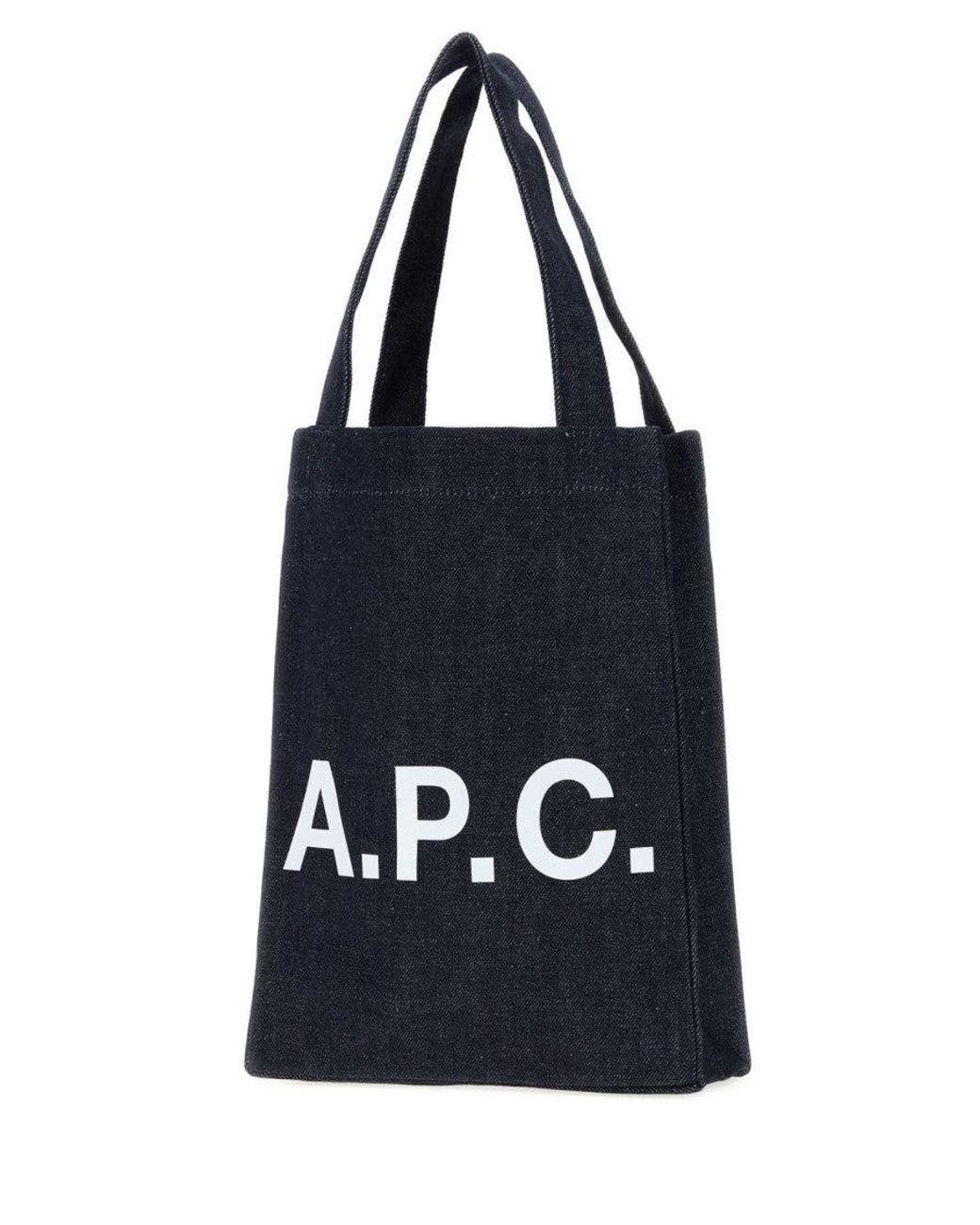 A.P.C. Black Denim Ninon Small Tote