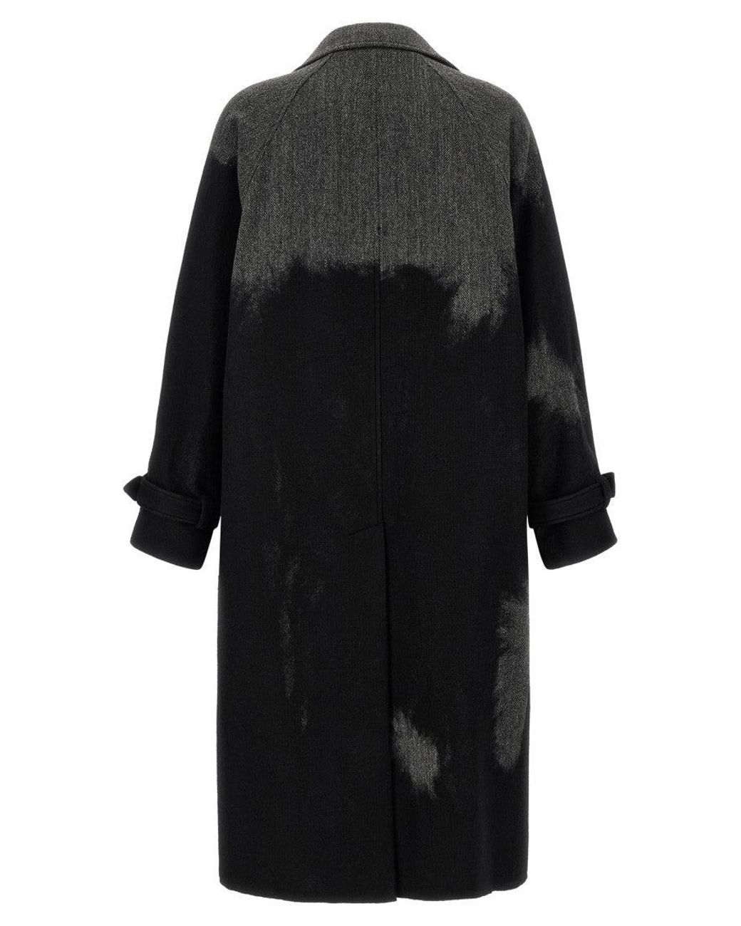 Yohji Yamamoto Black Double Breasted Coat for men