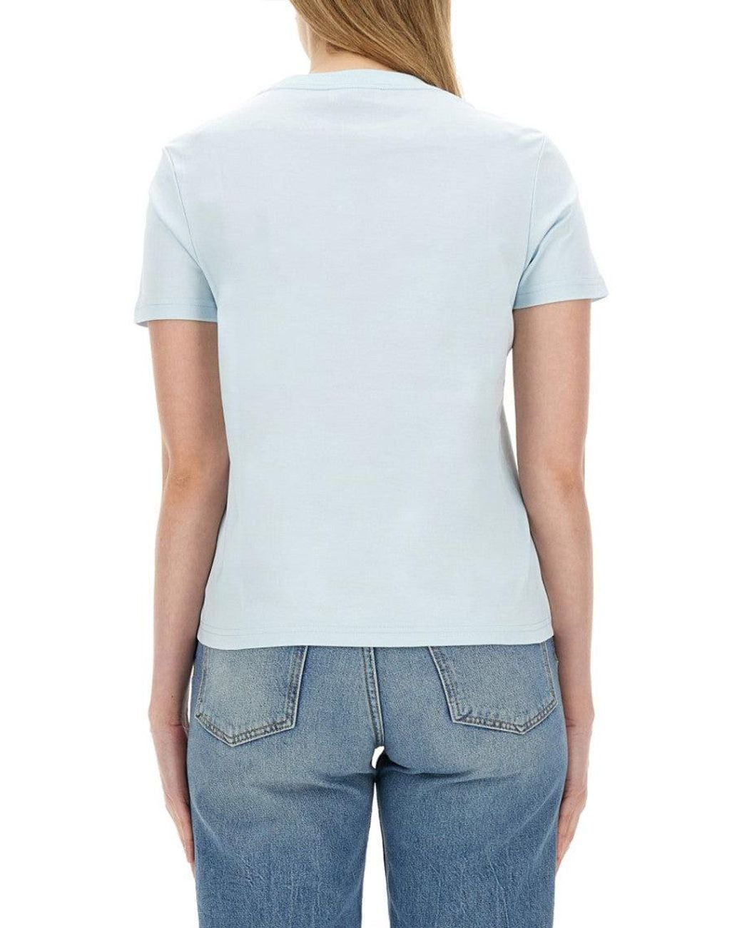Lanvin Blue Sky Logo Crew Neck T-Shirt