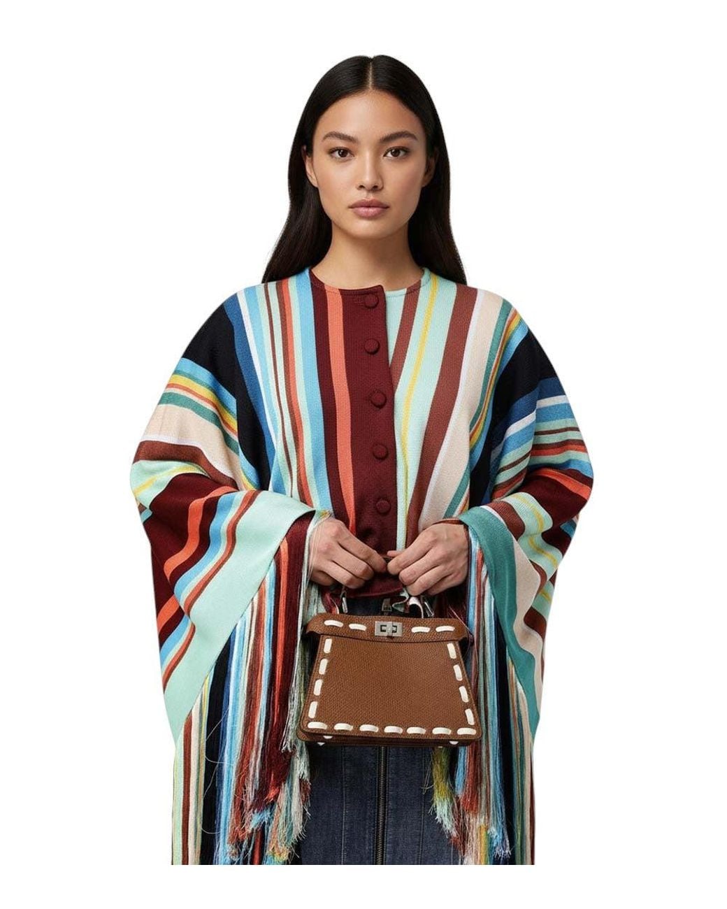 Fendi Brown Peekaboo Iseeu Mini Satchel