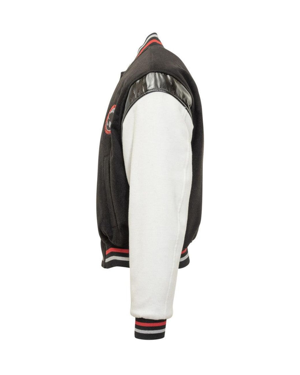 Gcds Black Color Block Band Collar Jacket for men