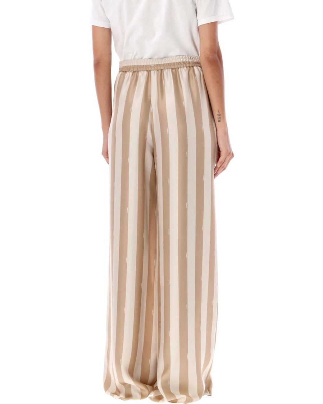 Fendi Natural Loose Elasticated Pants