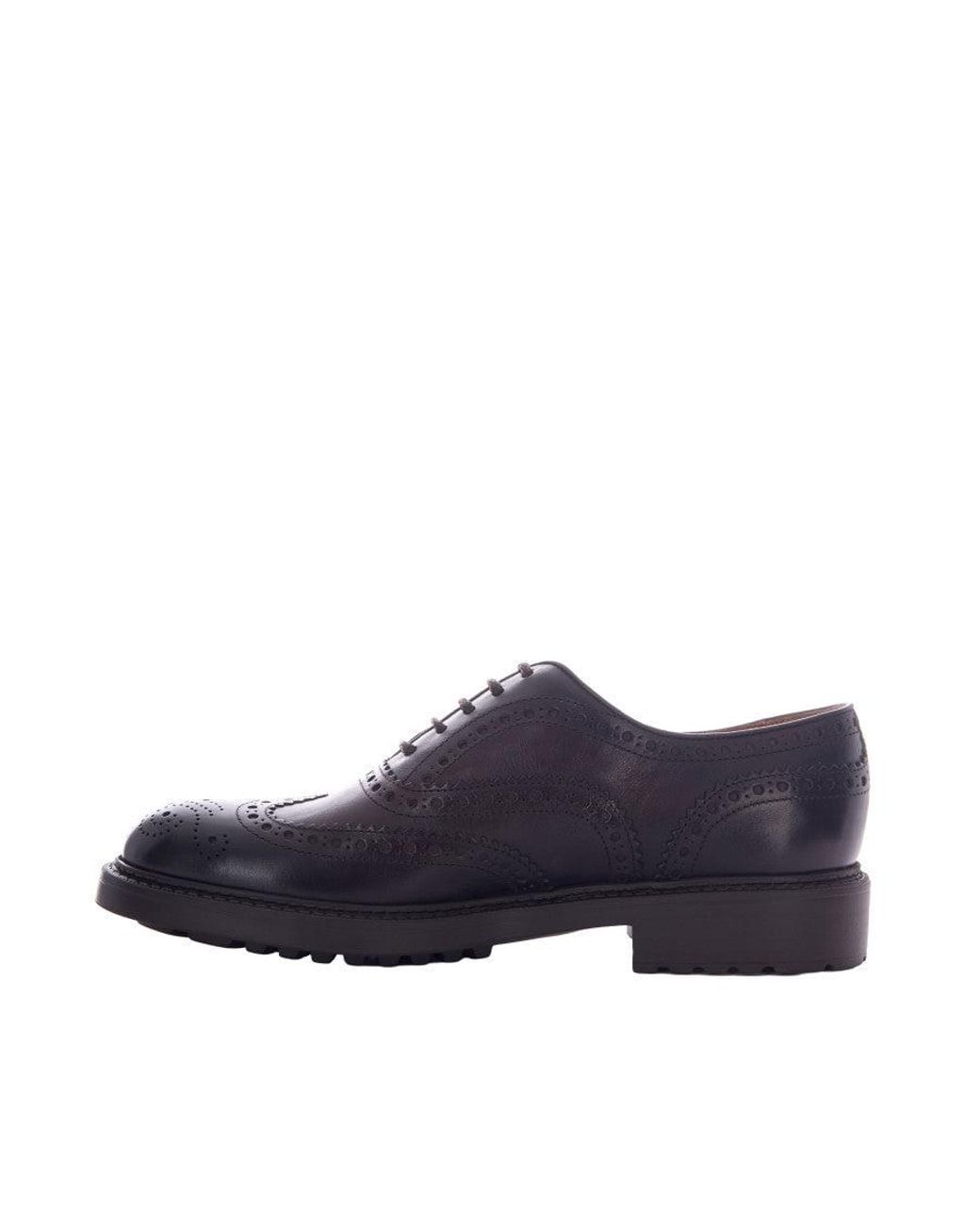 Doucal's Blue Embroidered Lace Ups Shoes for men