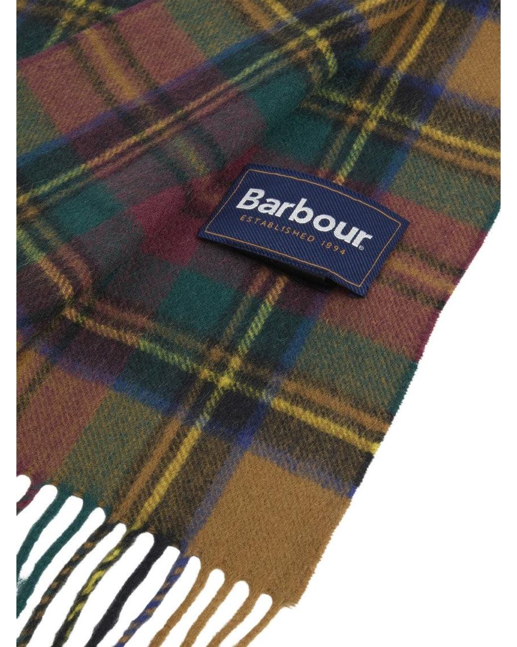 Barbour Multicolor Tartan Plaid Scarf for men