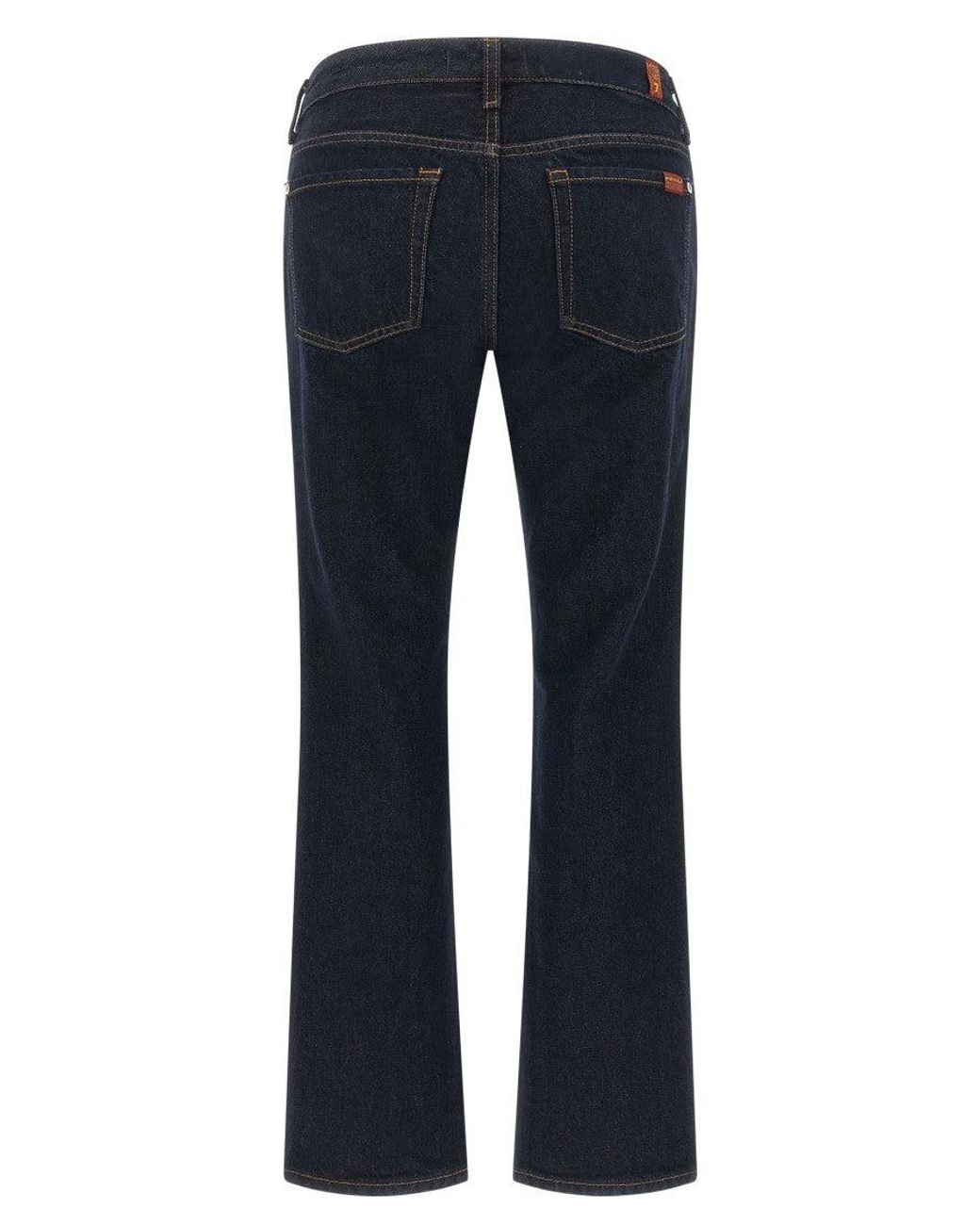 7 For All Mankind Blue Dark Low Rise Jeans