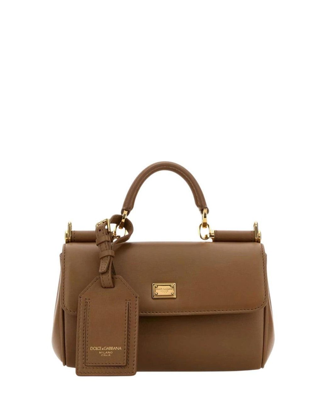 Dolce & Gabbana Brown Sicily Mini Satchel