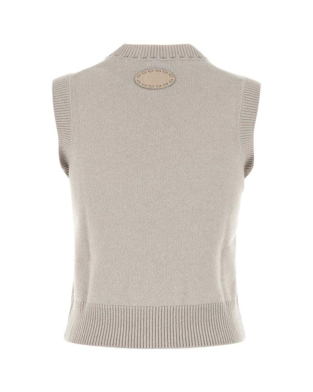 Fendi Gray Cashmere Vest
