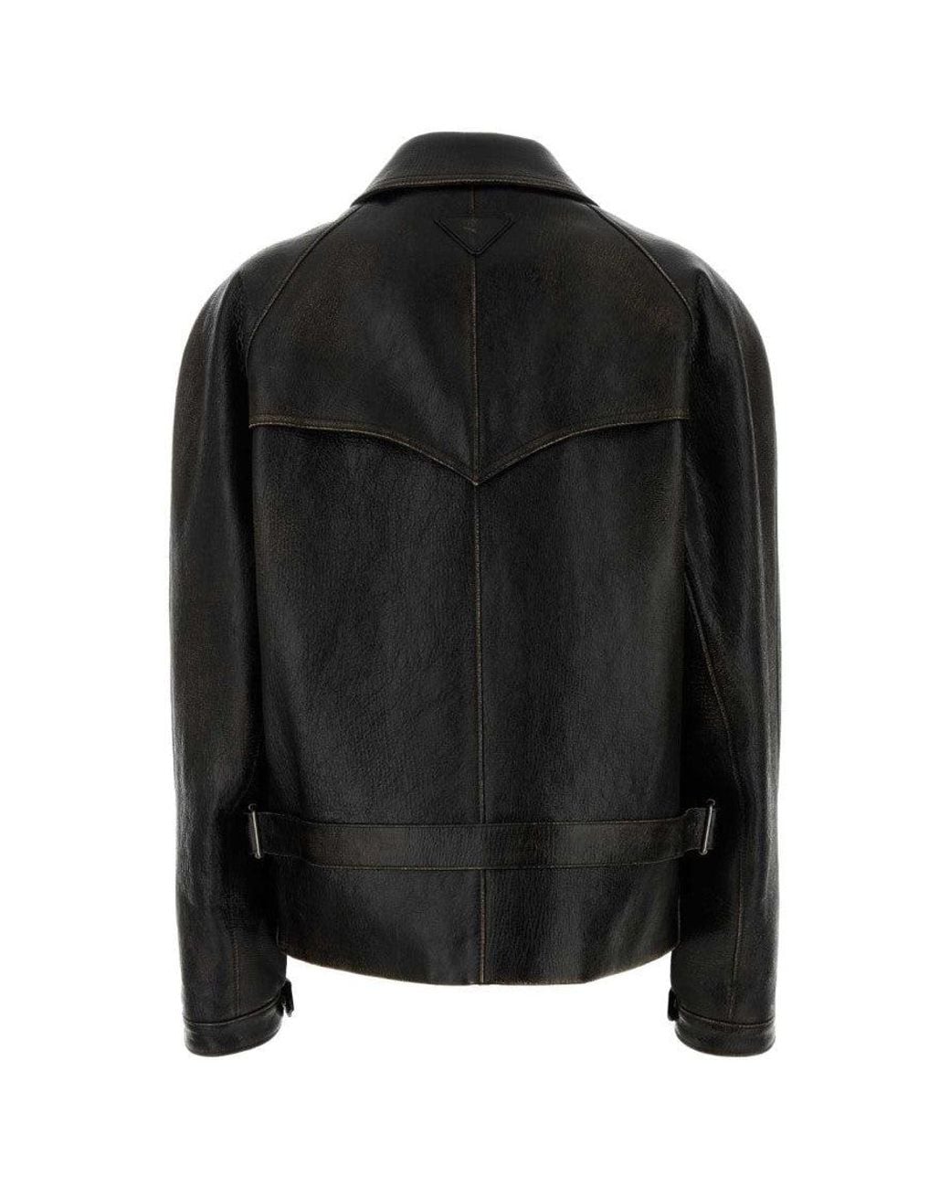 Prada Black Shirt Collar Jacket