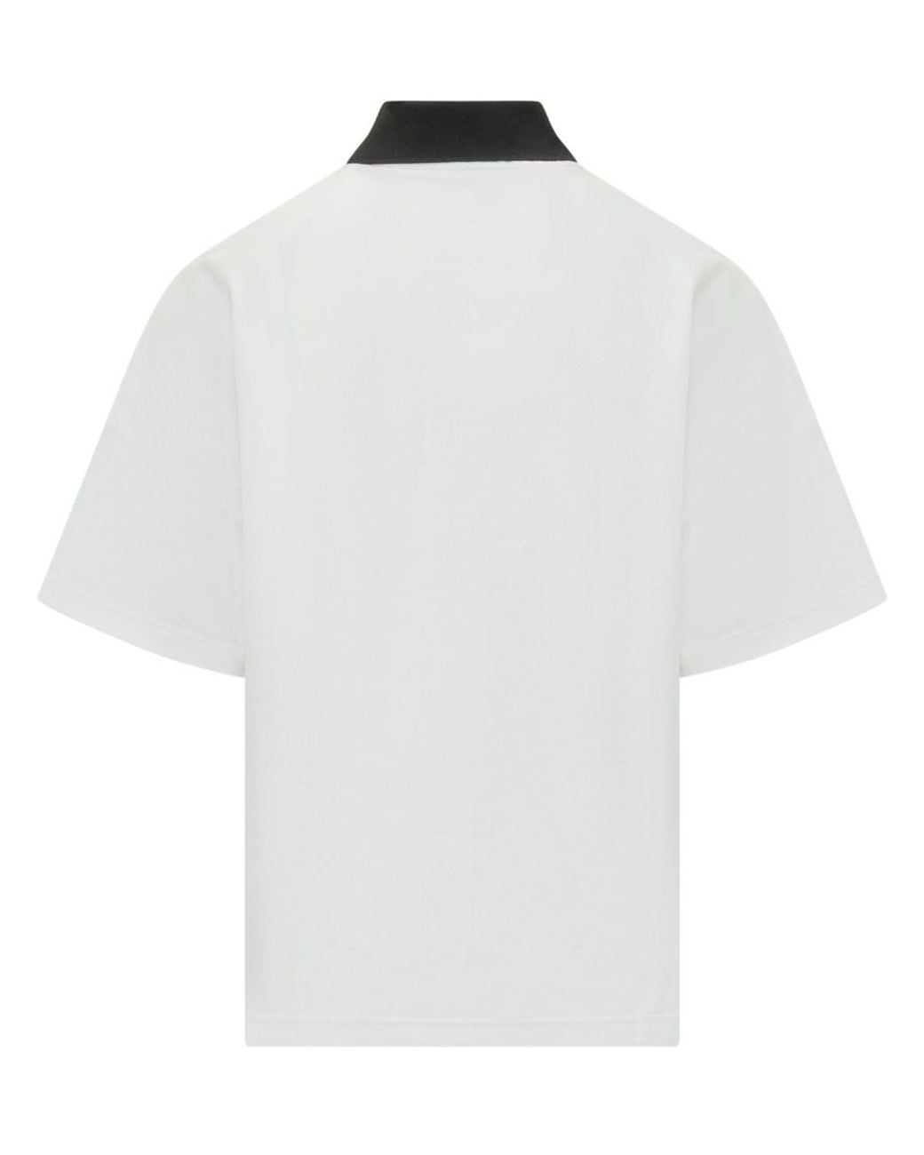Lanvin White Solid Shirt Collar Polo for men