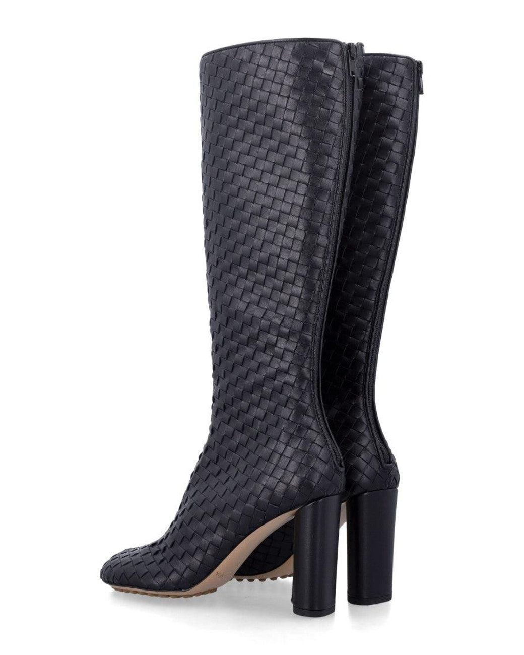 Bottega Veneta Blue Woven Cherry Boots