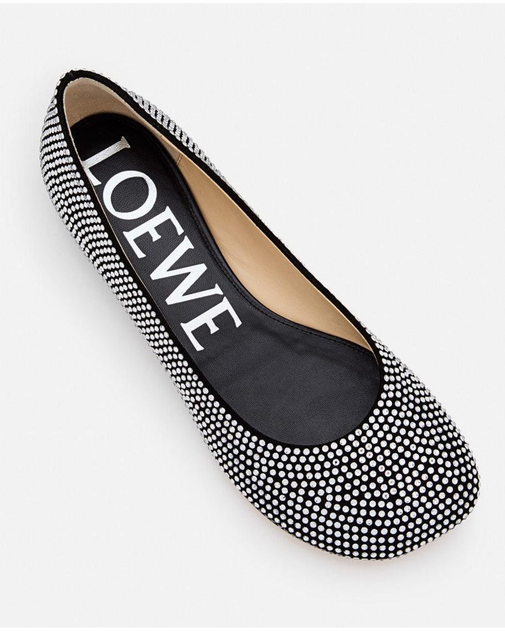 Loewe White Slip On Ballet Flats