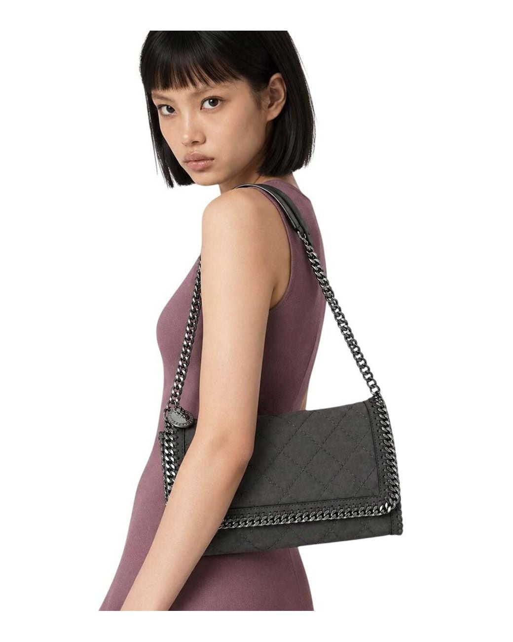 Stella McCartney Gray Falabella Large Messenger Bag