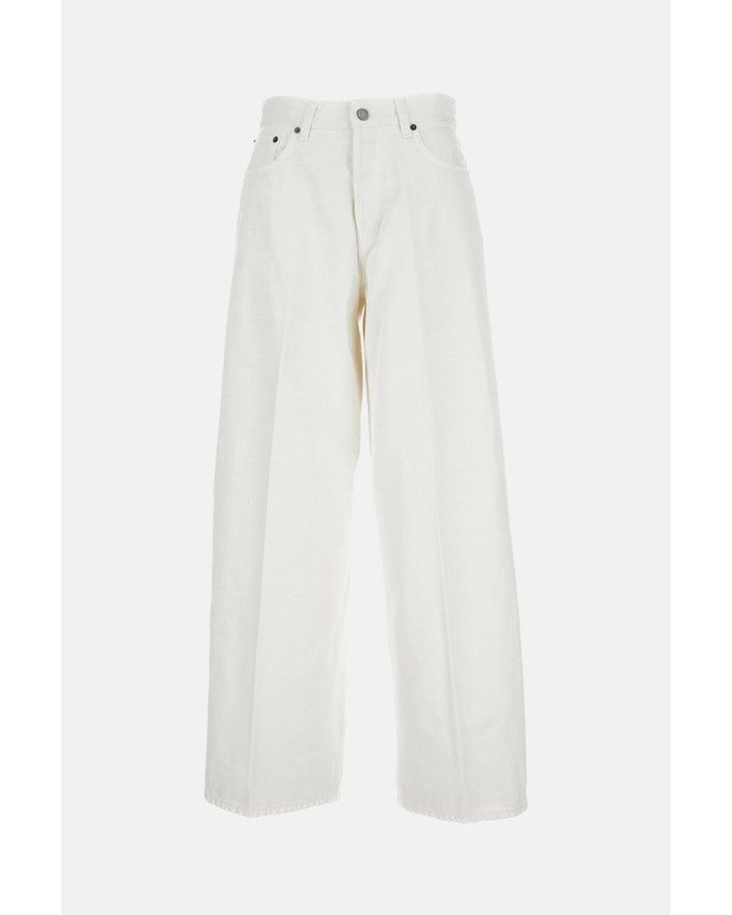 Haikure White Ecru Wide-Leg Jeans