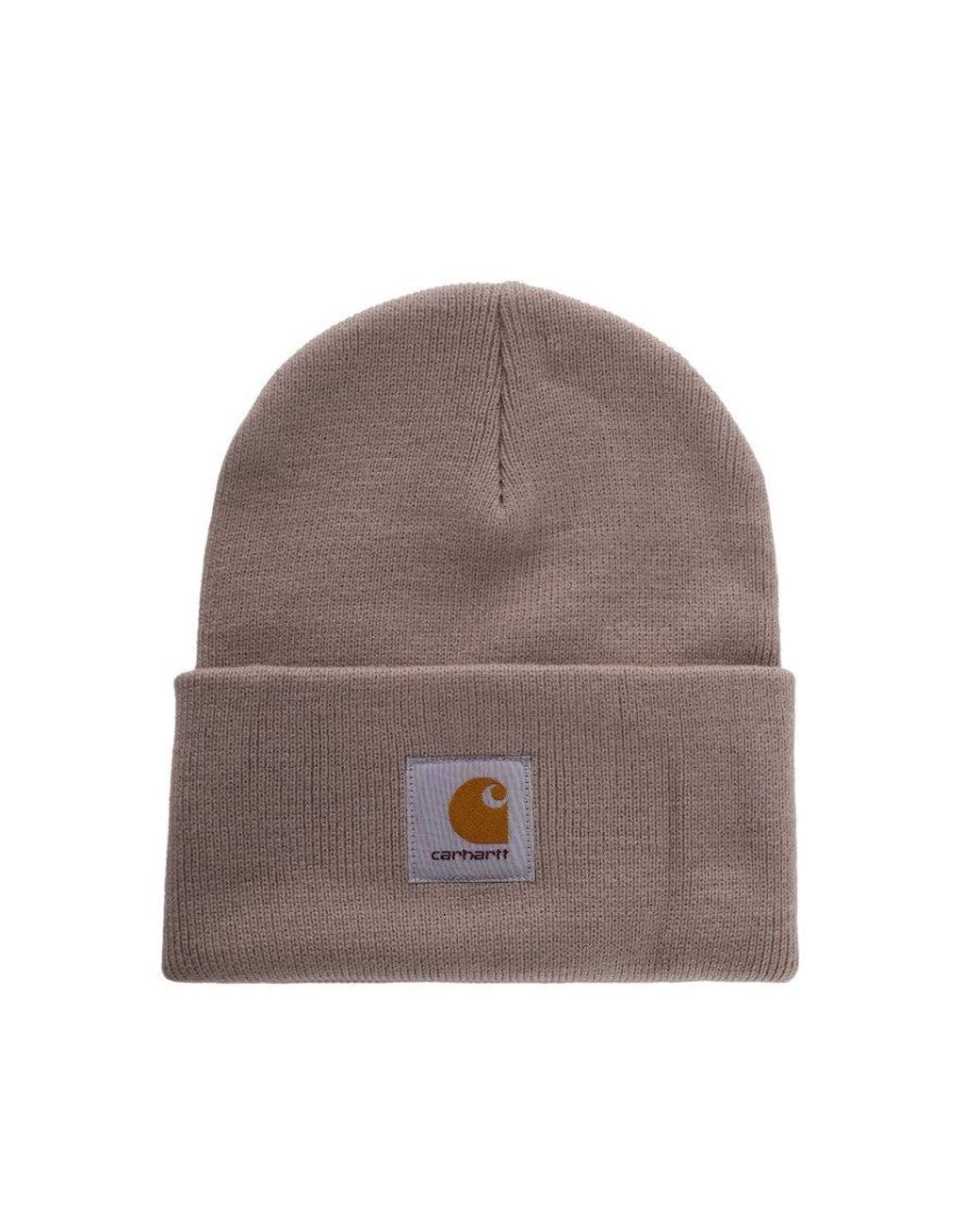 Carhartt Brown Natural Watch Logo Beanie for men