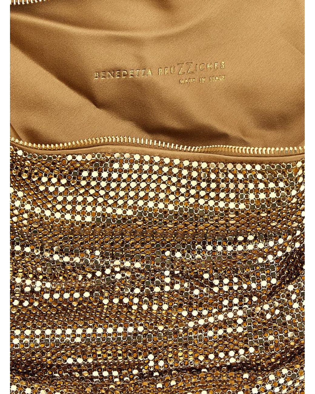 Benedetta Bruzziches Natural Golden Ursula Large Shoulder Bag