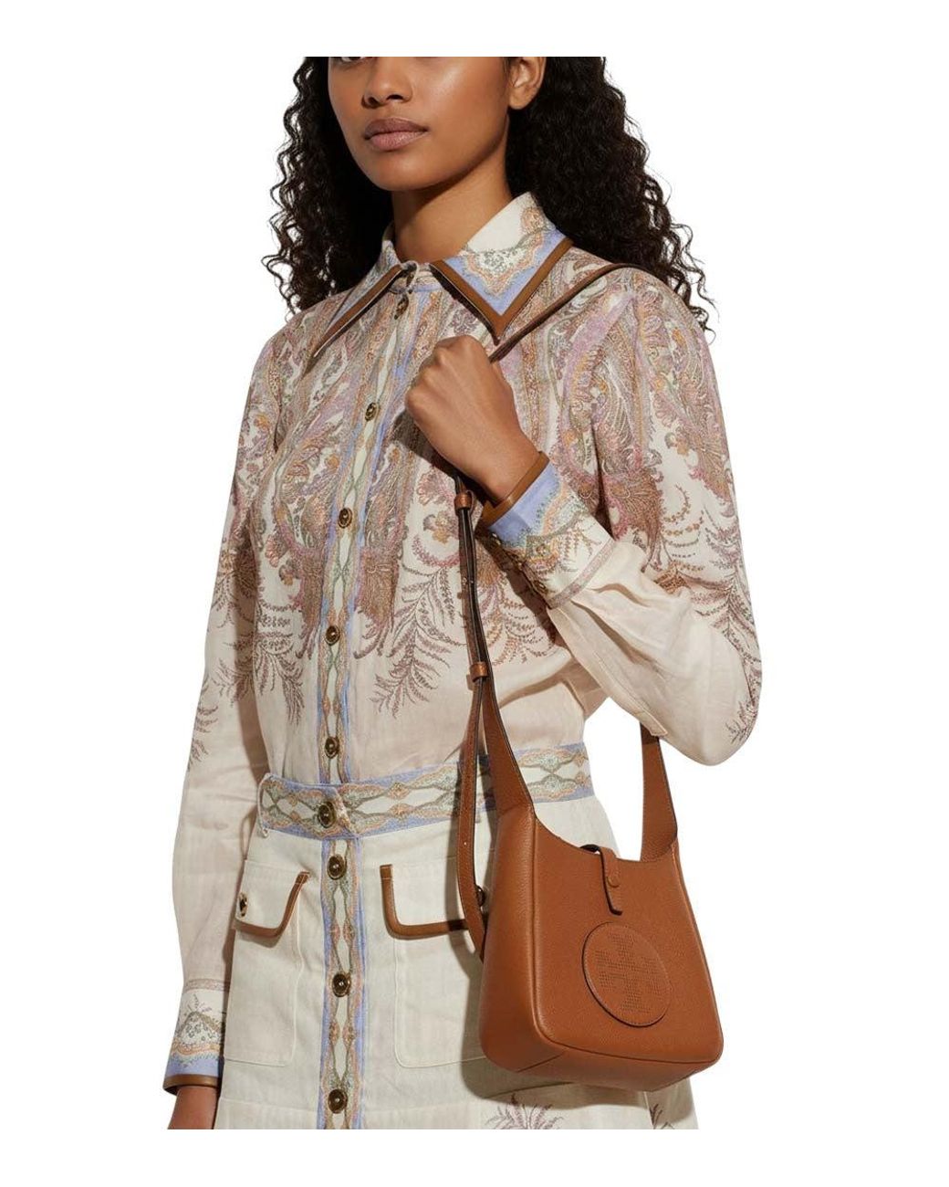 Tory Burch Brown Miller Medium Crossbody Bag