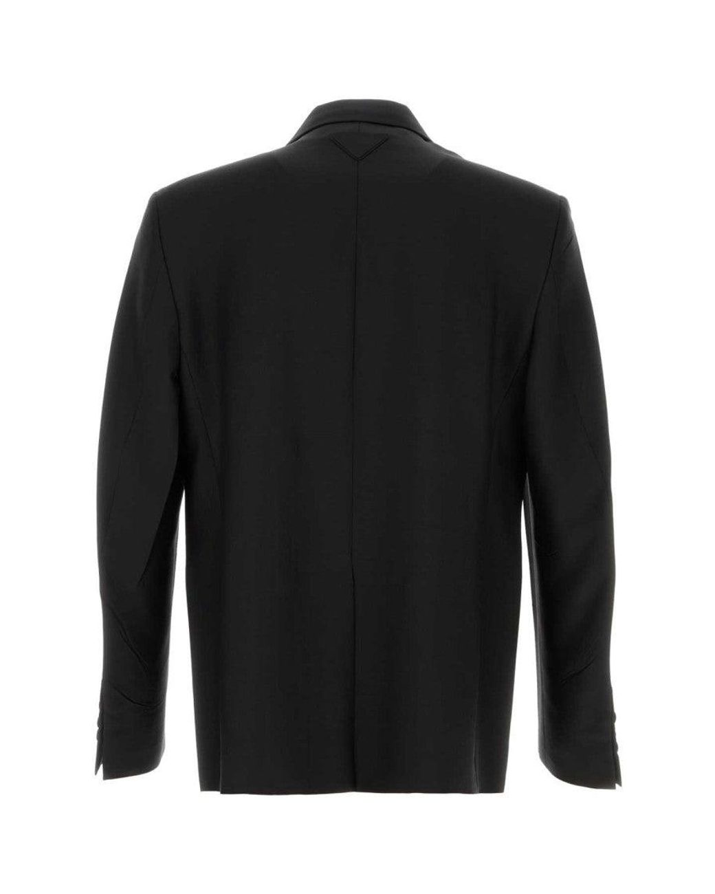 Prada Black Mohair Blend Blazer for men