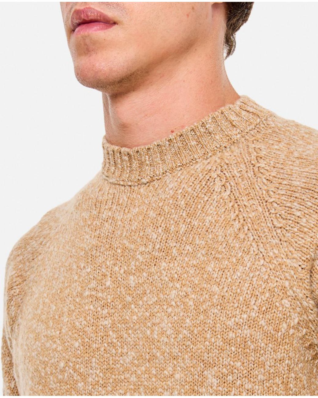 Drumohr Natural Round Neck Pullover for men