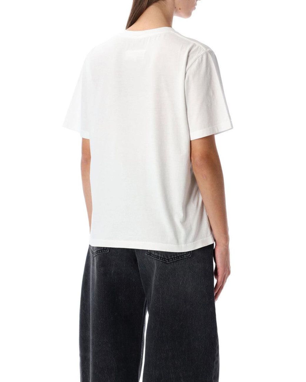 MM6 by Maison Margiela White Cotton T-Shirt