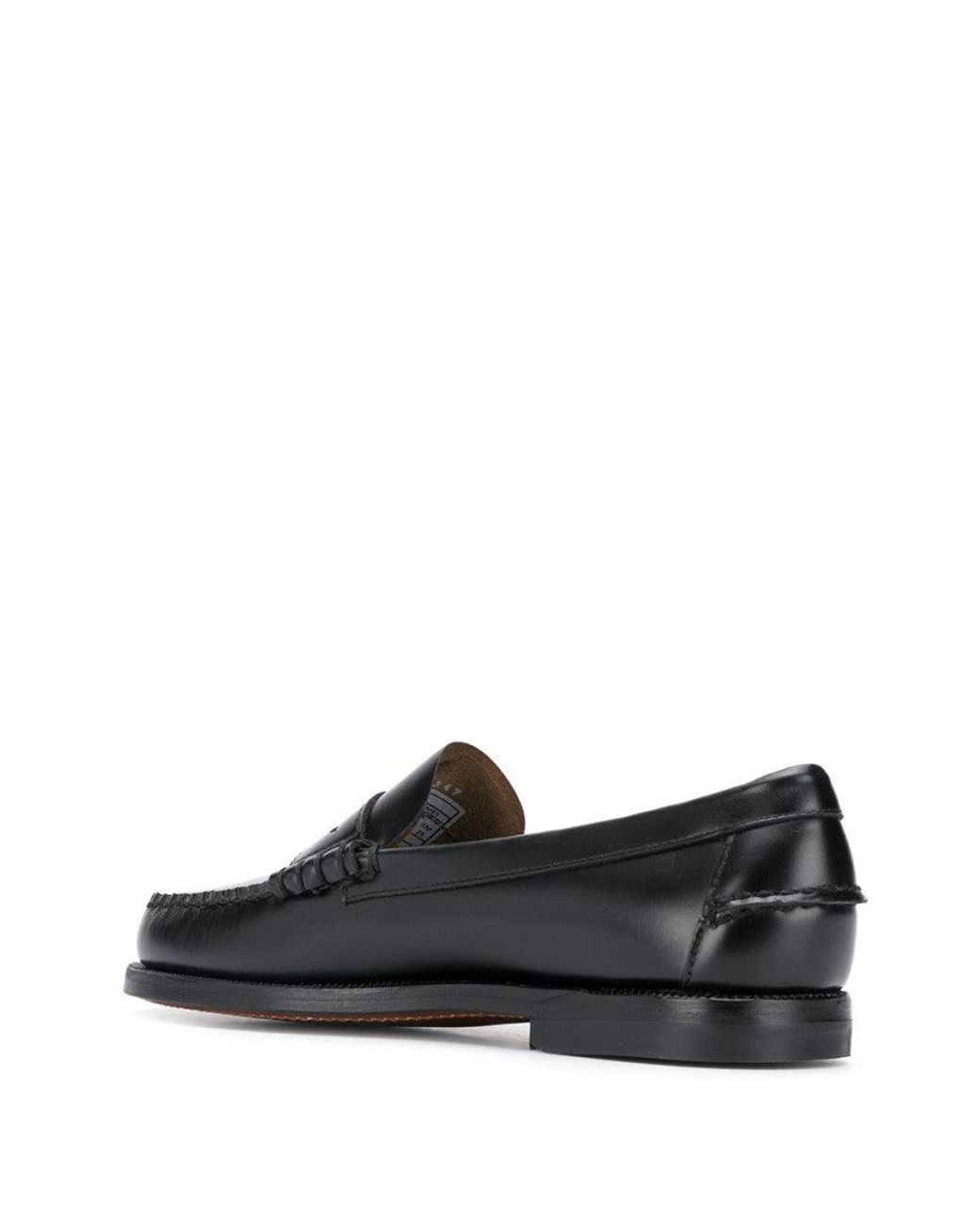 Sebago Gray Leather Loafers