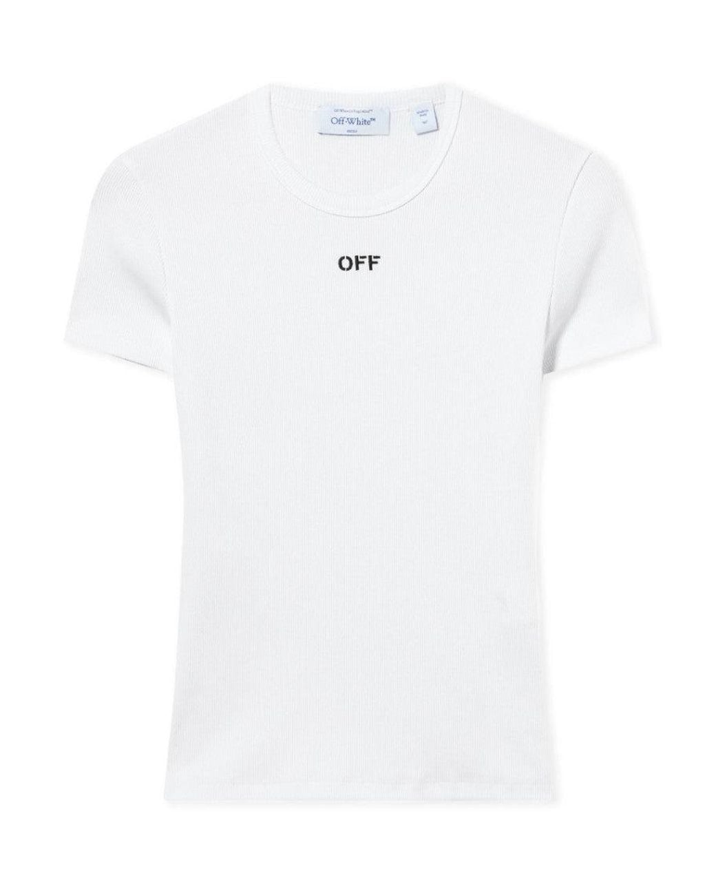 Off-White c/o Virgil Abloh White Logo Crew Neck T-Shirt