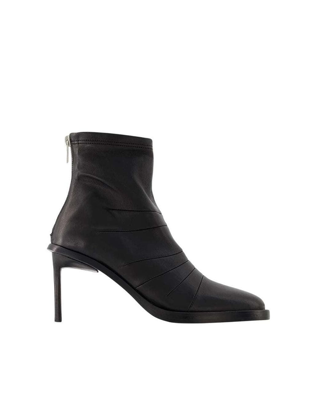 Ann Demeulemeester Black Leather Hedy Ankle Boots