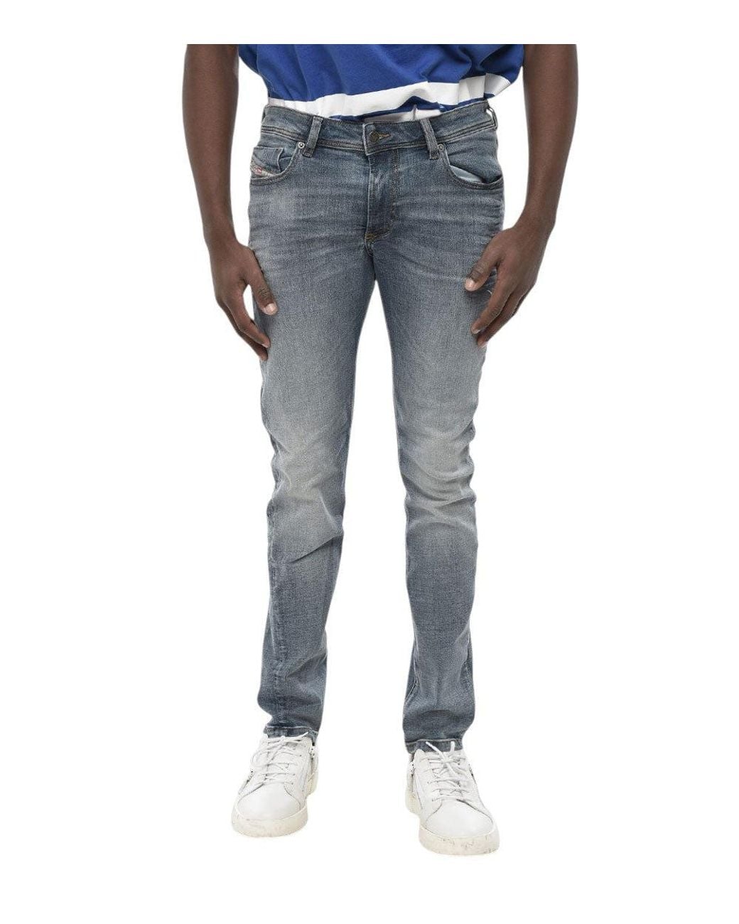 DIESEL Blue Skinny Low Rise Jeans for men