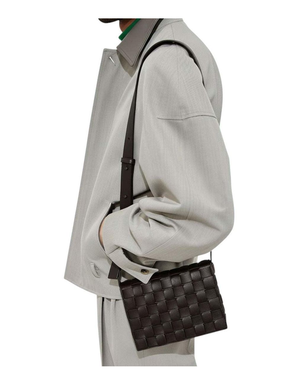 Bottega Veneta Black Orto Small Messenger Bag for men
