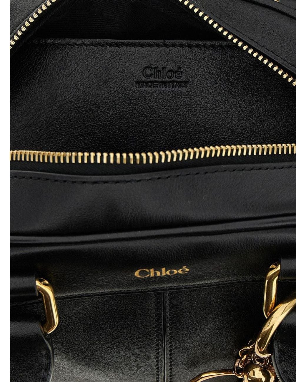 Chloé Black Logo Duffle Bag