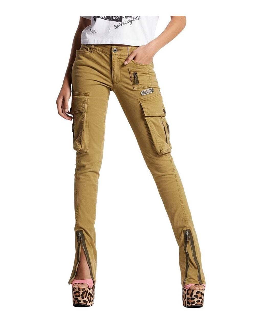 DSquared² Green Slim Cargos Pants