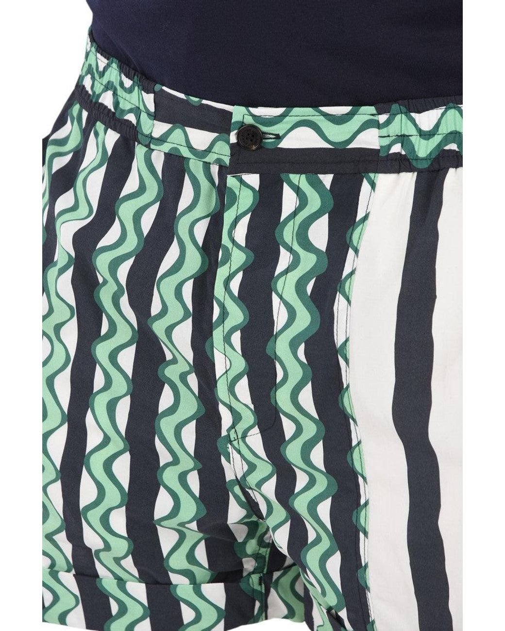 Neil Barrett Blue Regular Stripes Shorts for men