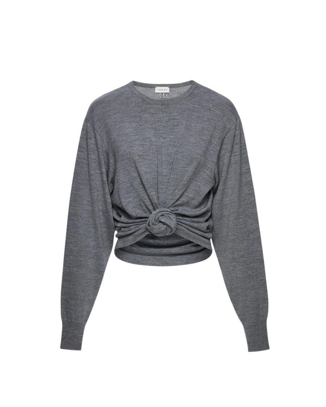 Magda Butrym Gray Crew Neck T-Shirt