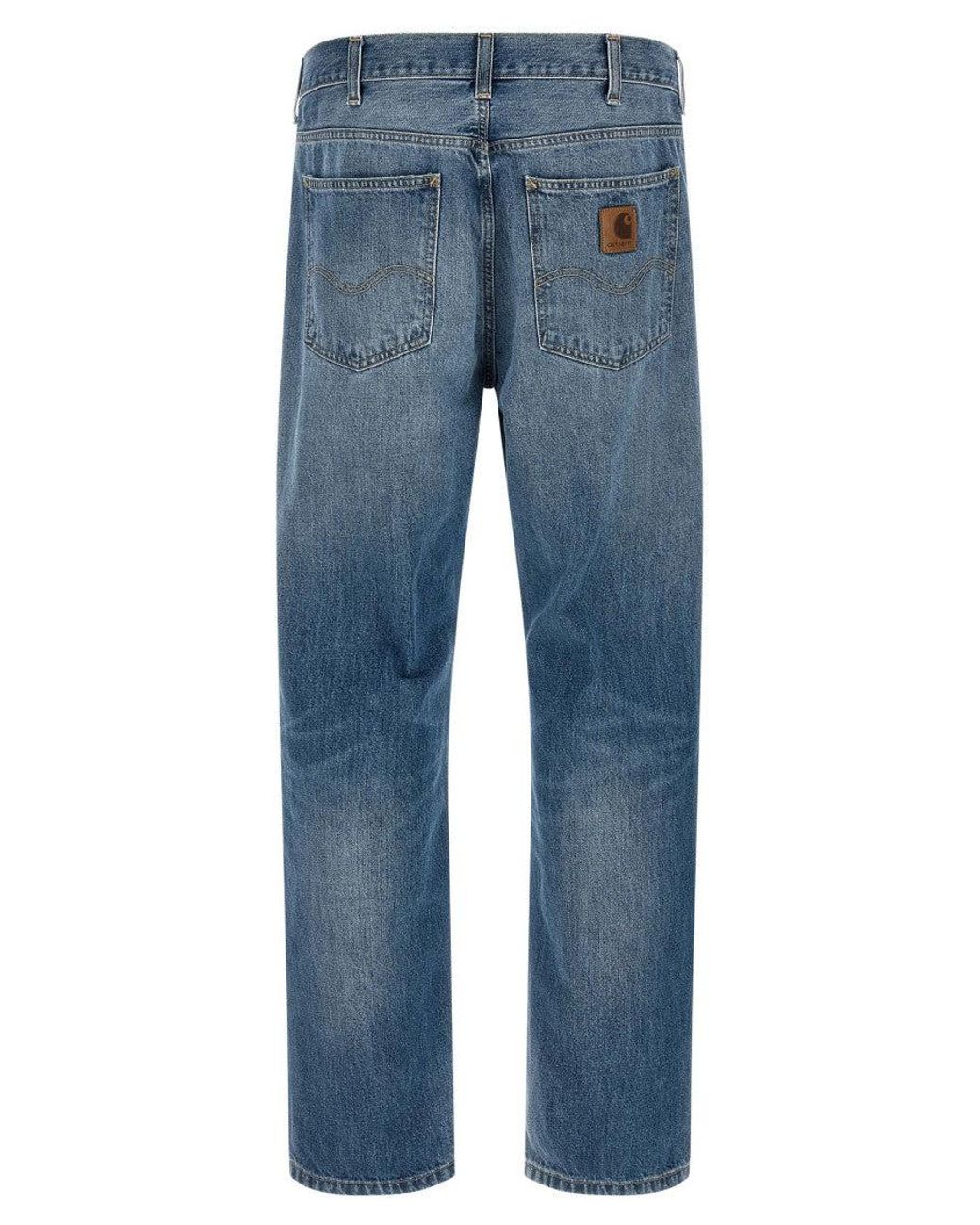 Carhartt Blue Relaxed Mid Rise Jeans for men