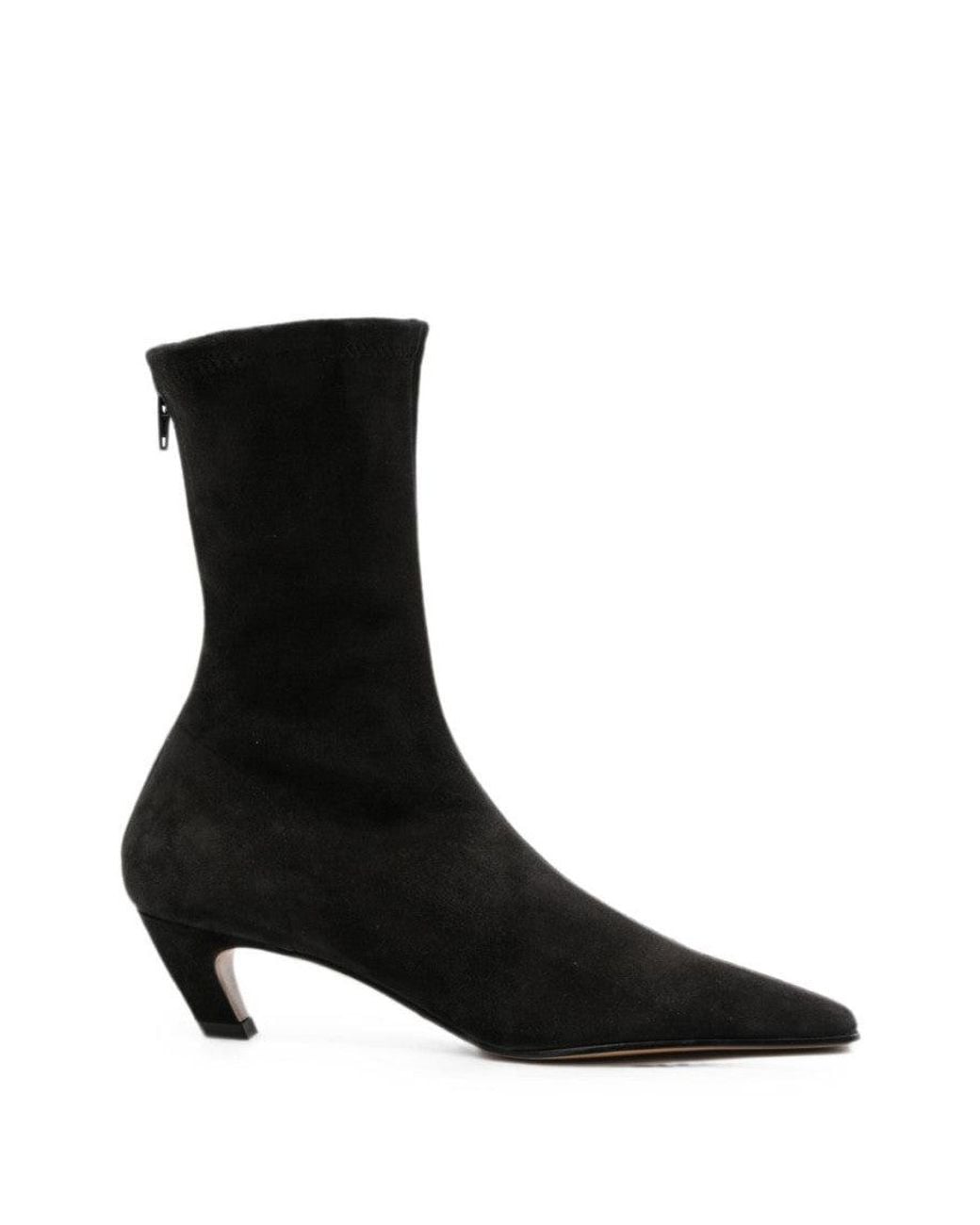 Khaite Black Arizona Ankle Boots