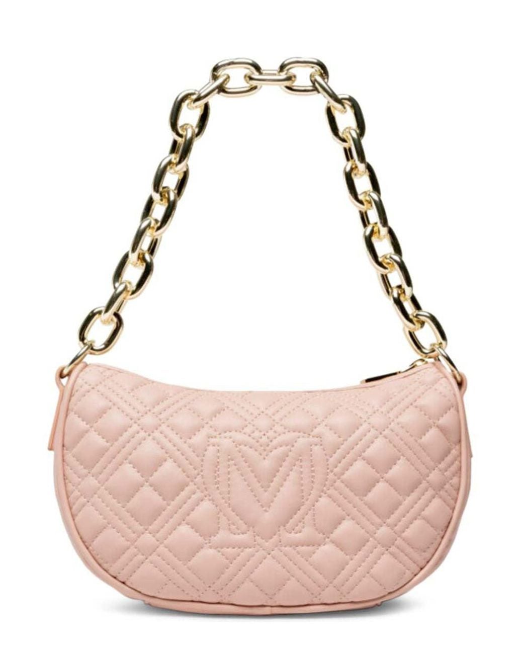 Love Moschino Pink Quilted Medium Shoulder Bag