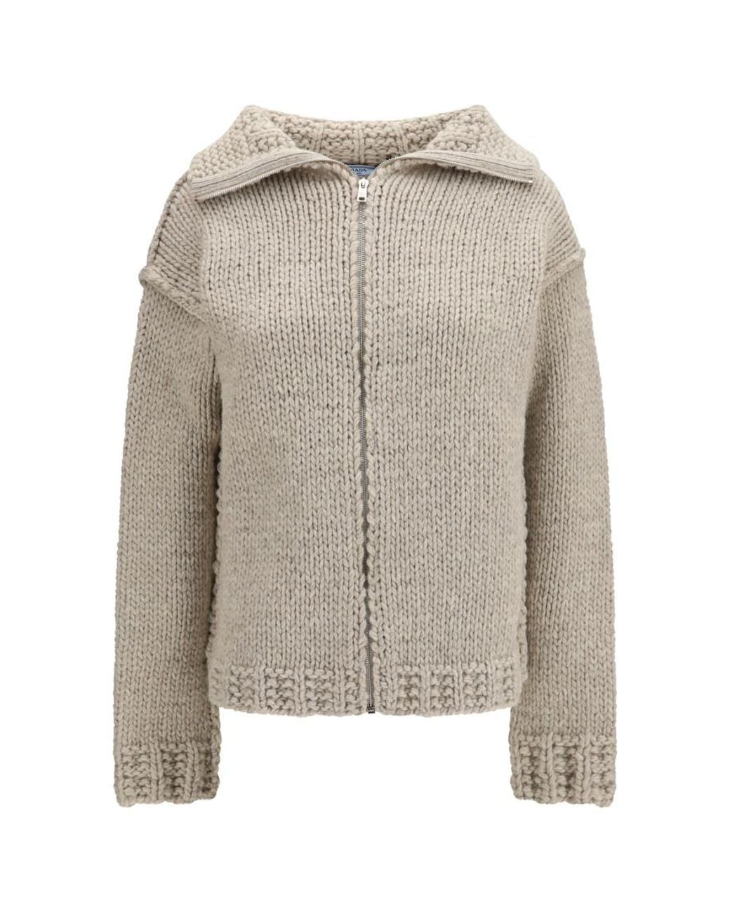 Prada Natural Knitted Sweater