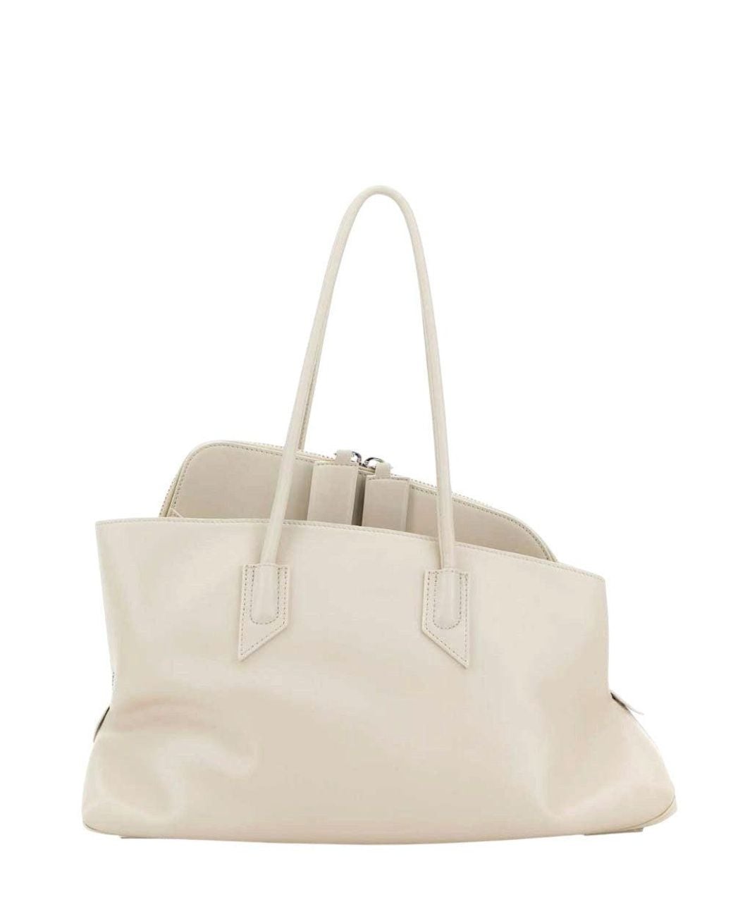 The Attico Natural La Passeggiata Medium Shoulder Bag