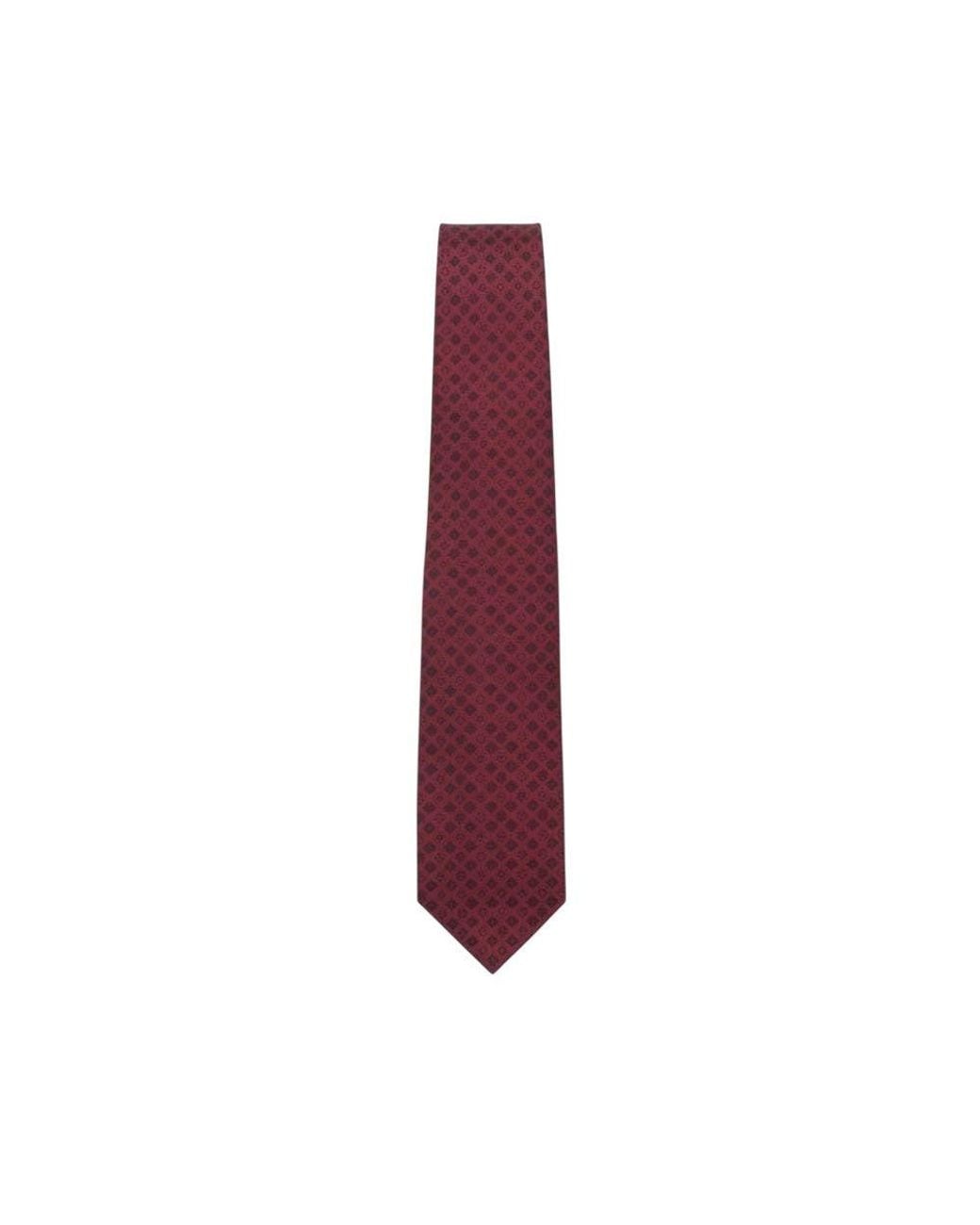 Ferragamo Purple Geometric Pattern Tie for men