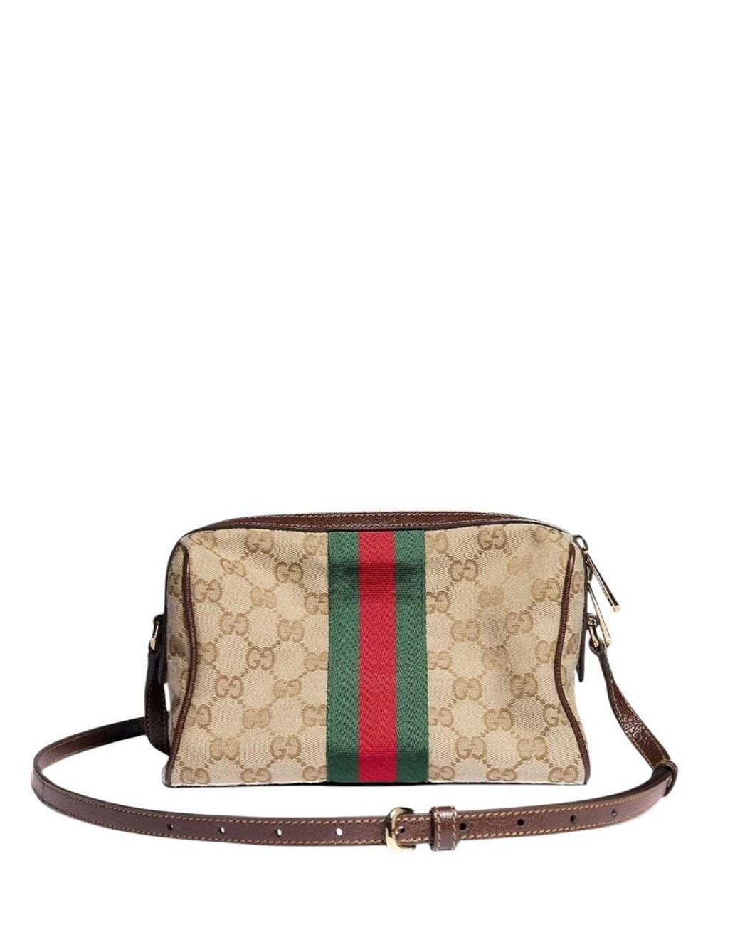 Gucci Natural Horsebit Web Small Crossbody Bag