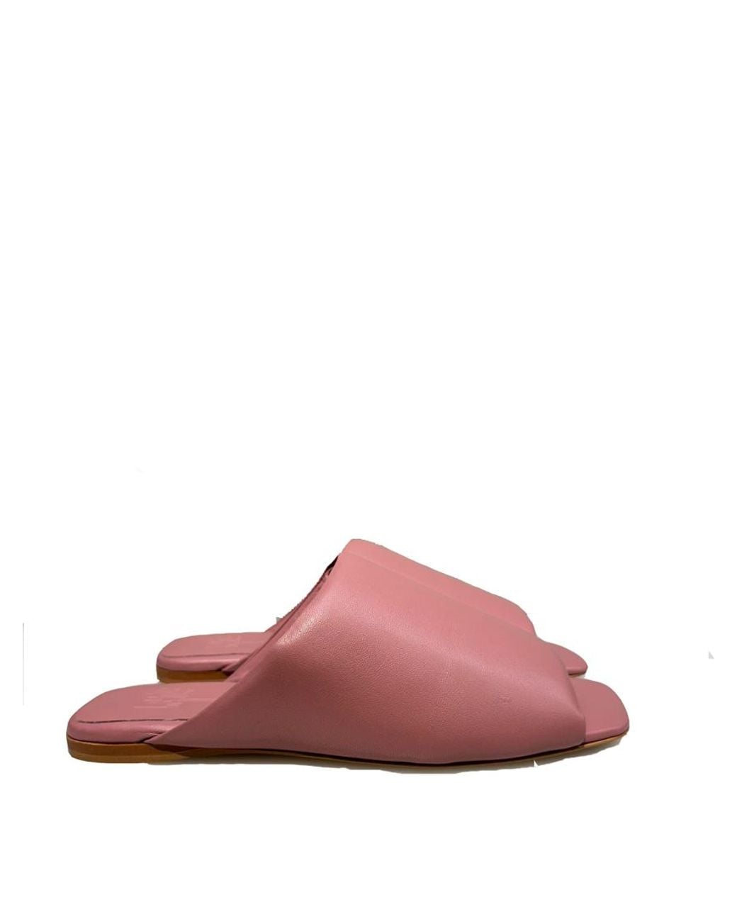 LA ROSE Brown Slip On Slides