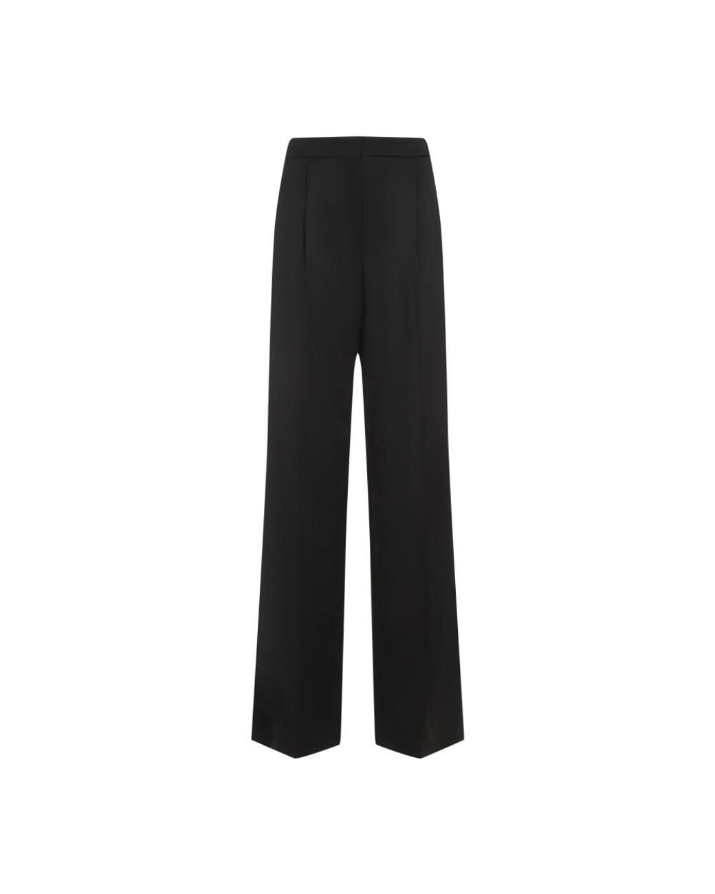 Givenchy Black Wool Pleated Trouses