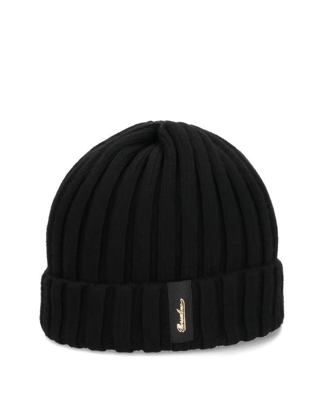 Borsalino Black Hill Knitted Beanie Cap