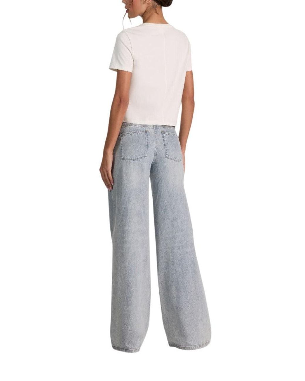 Alice & Olivia White Embellished Crew Neck T-Shirt