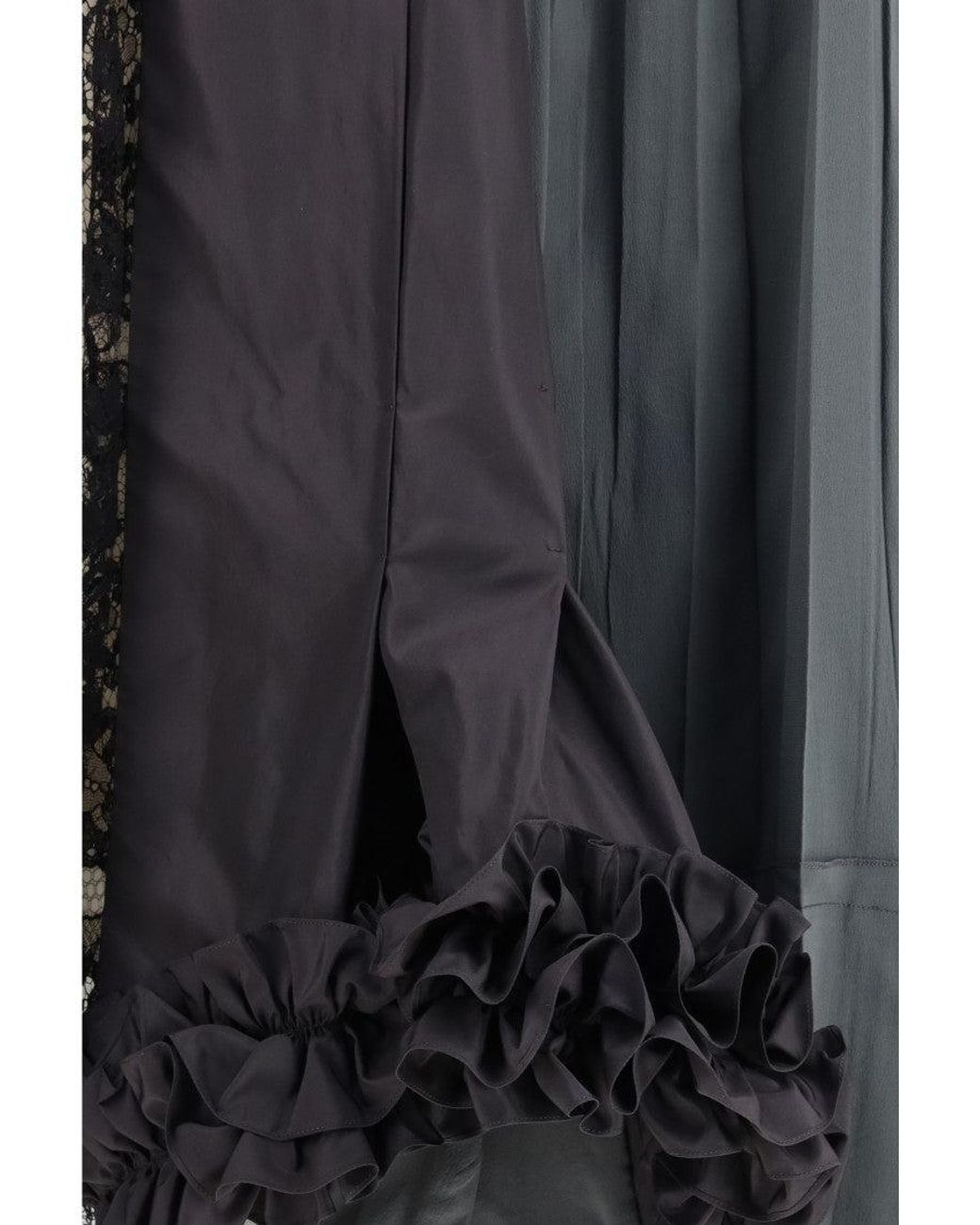 Prada Black Patchwork Midi Skirt With Panel Construction