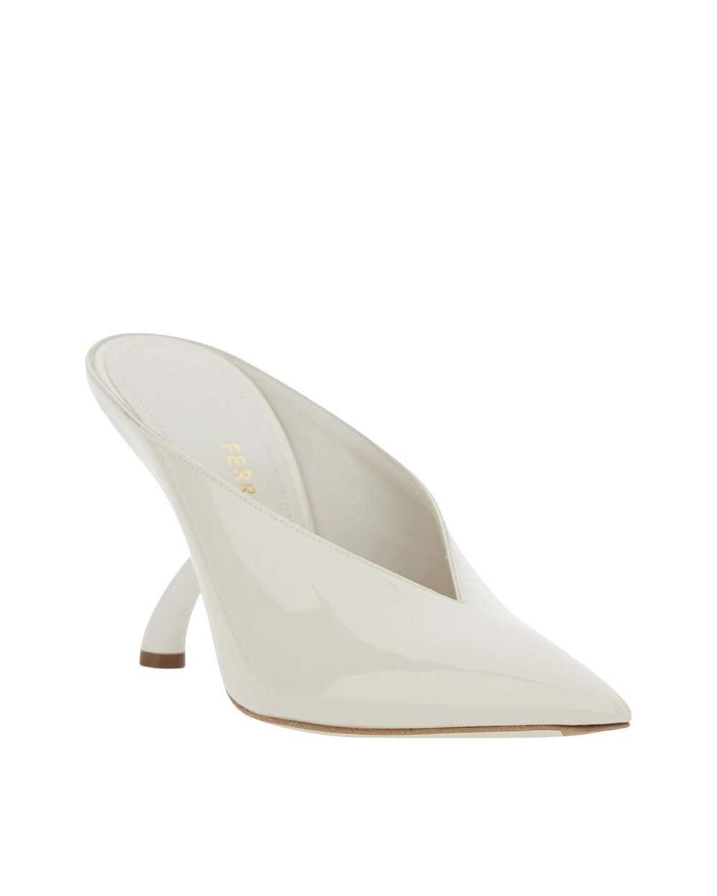 Ferragamo Natural Pointed-Toe Mules