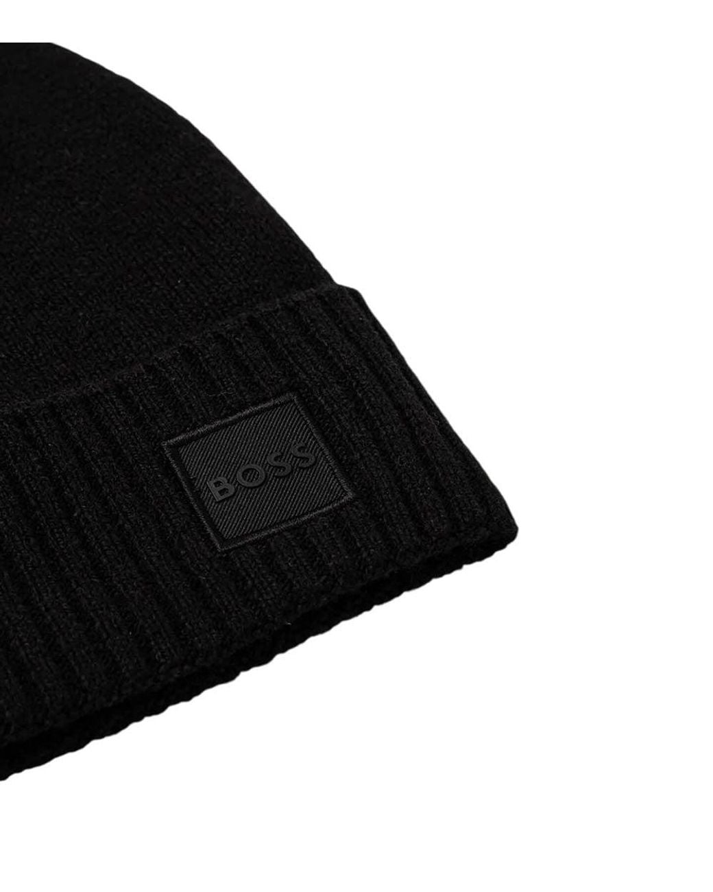 Boss Black Logo Beanie Cap for men