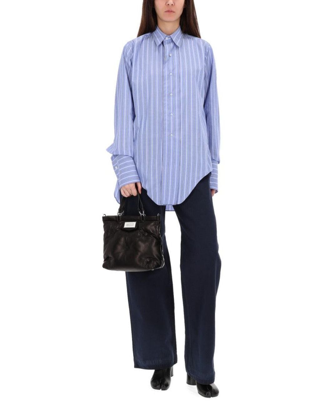Maison Margiela Blue Relaxed High Rise Jeans