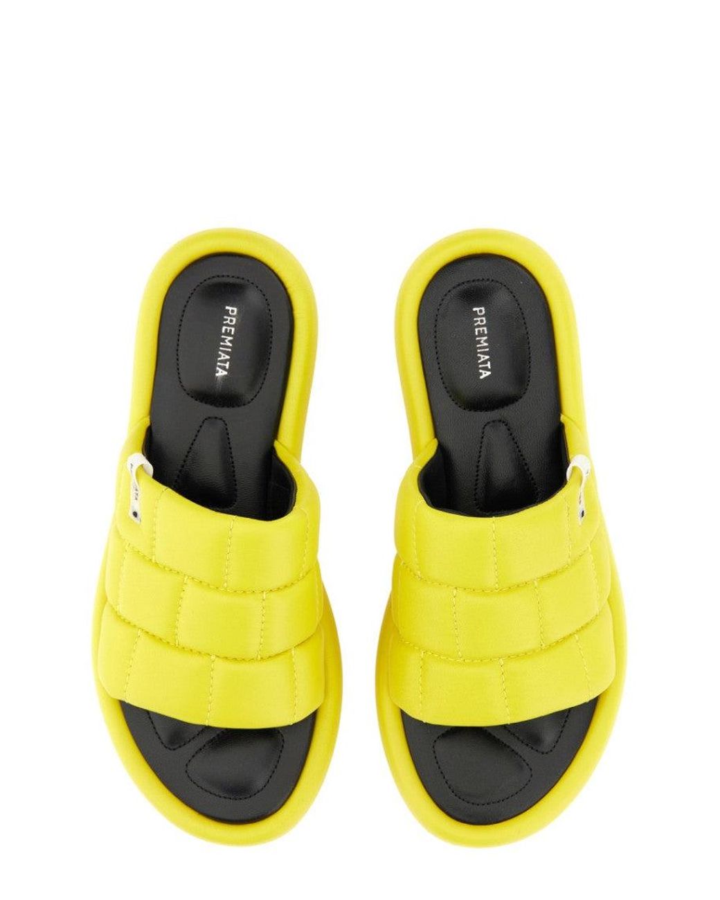 Premiata Yellow Slip On Sandals