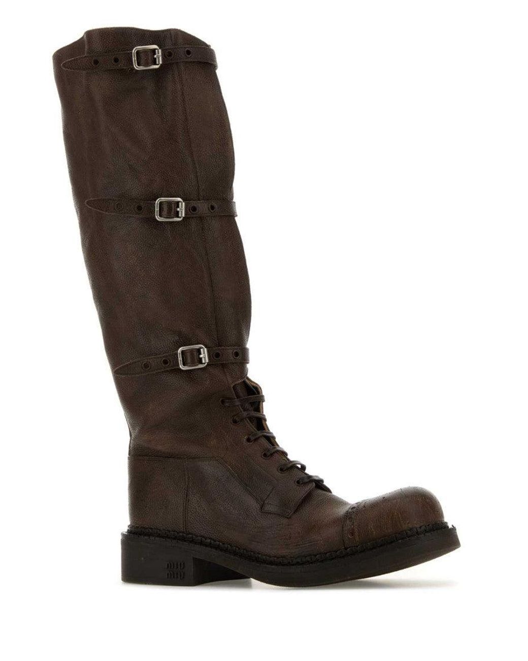 Miu Miu Brown Leather Boots